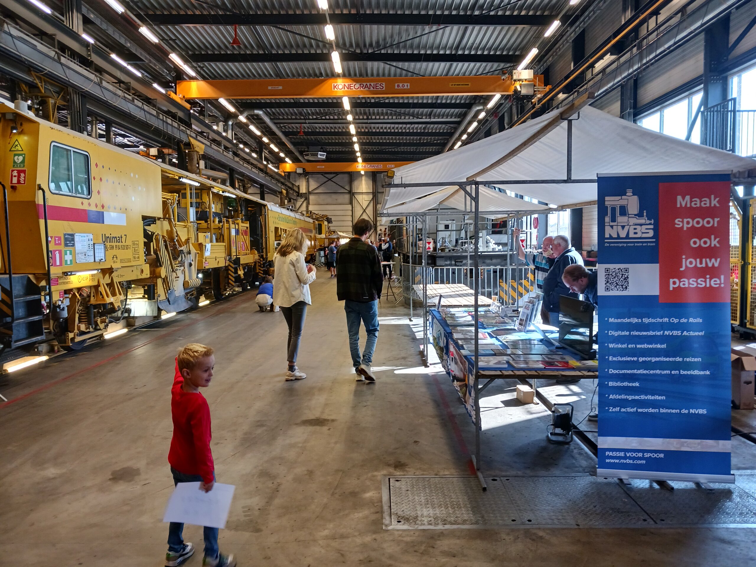 Bezoek de NVBS stand in de werkplaats te Zutphen bij Arriva en Strukton