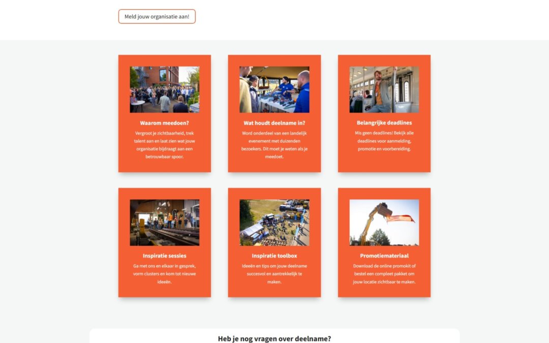 Vernieuwde Raildagen-pagina voor organisaties live